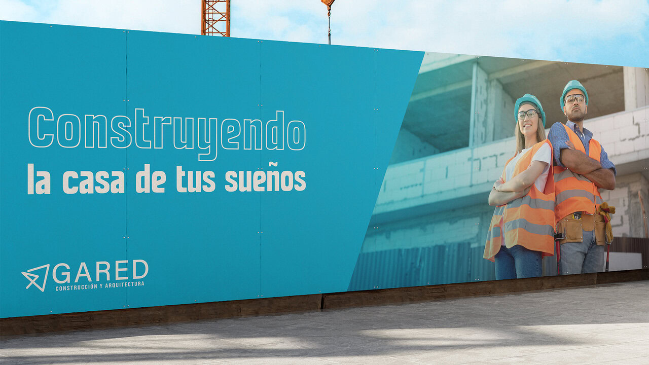 Nebly-Gared-Valla-Publicitaria Diseño moderno de una valla publicitaria para una empresa de construcción en puebla.