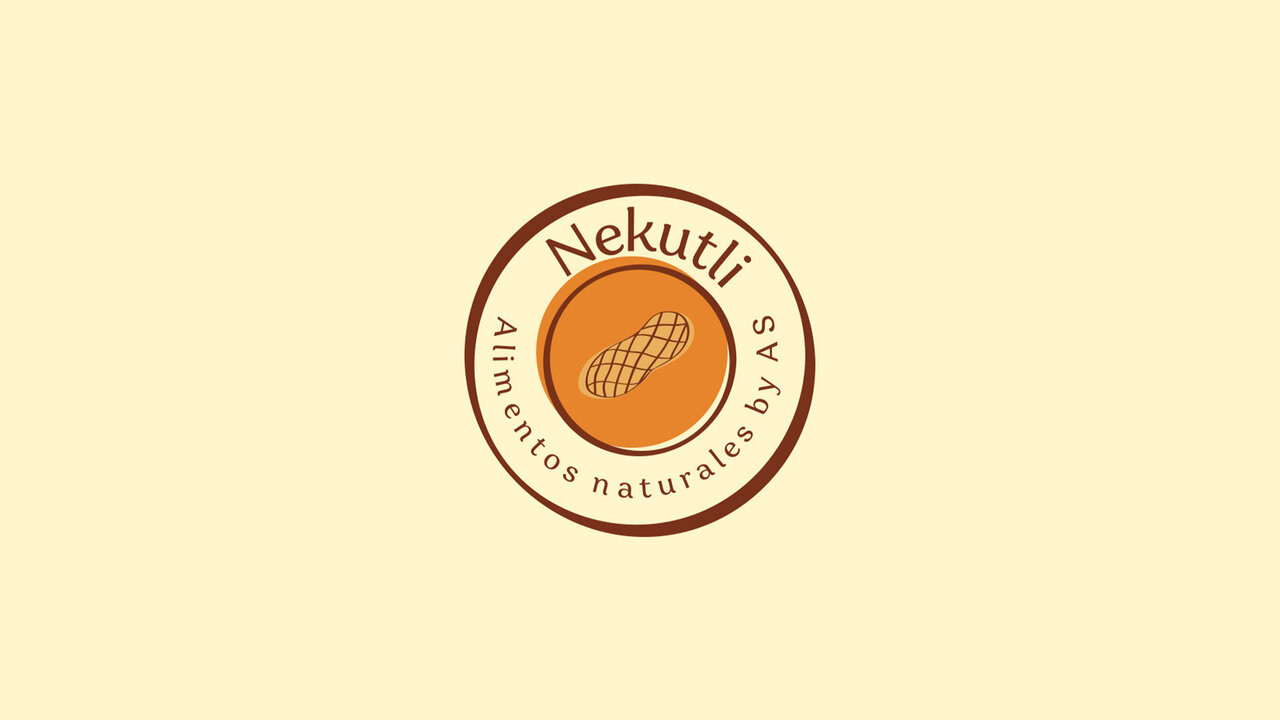 Nebly-Nekutli-Logotipo Logotipo minimalista y moderno tipo sello, para una empresa de alimentos naturales.